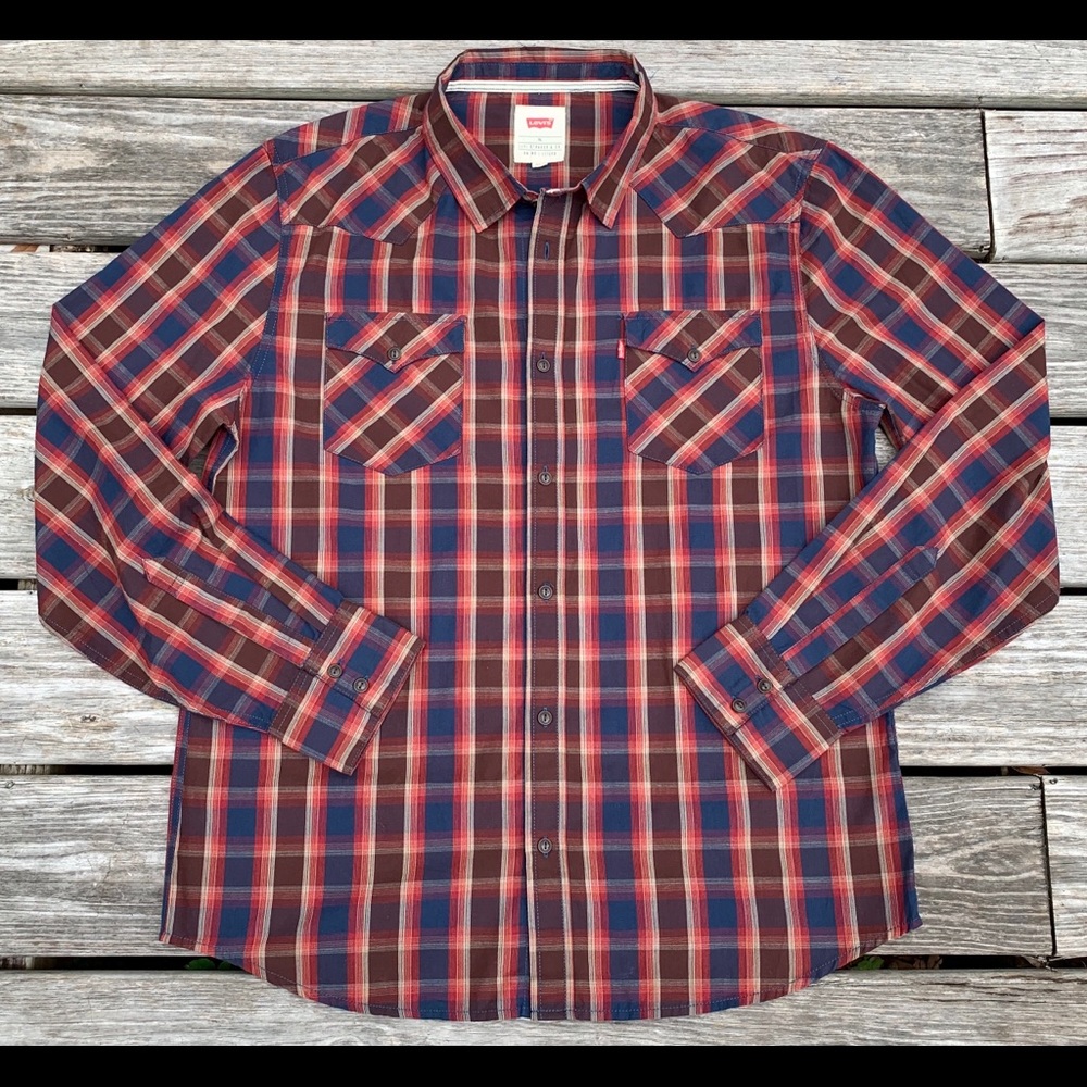 MINT—Men’s Levi’s Western Lightweight Plaid-XL